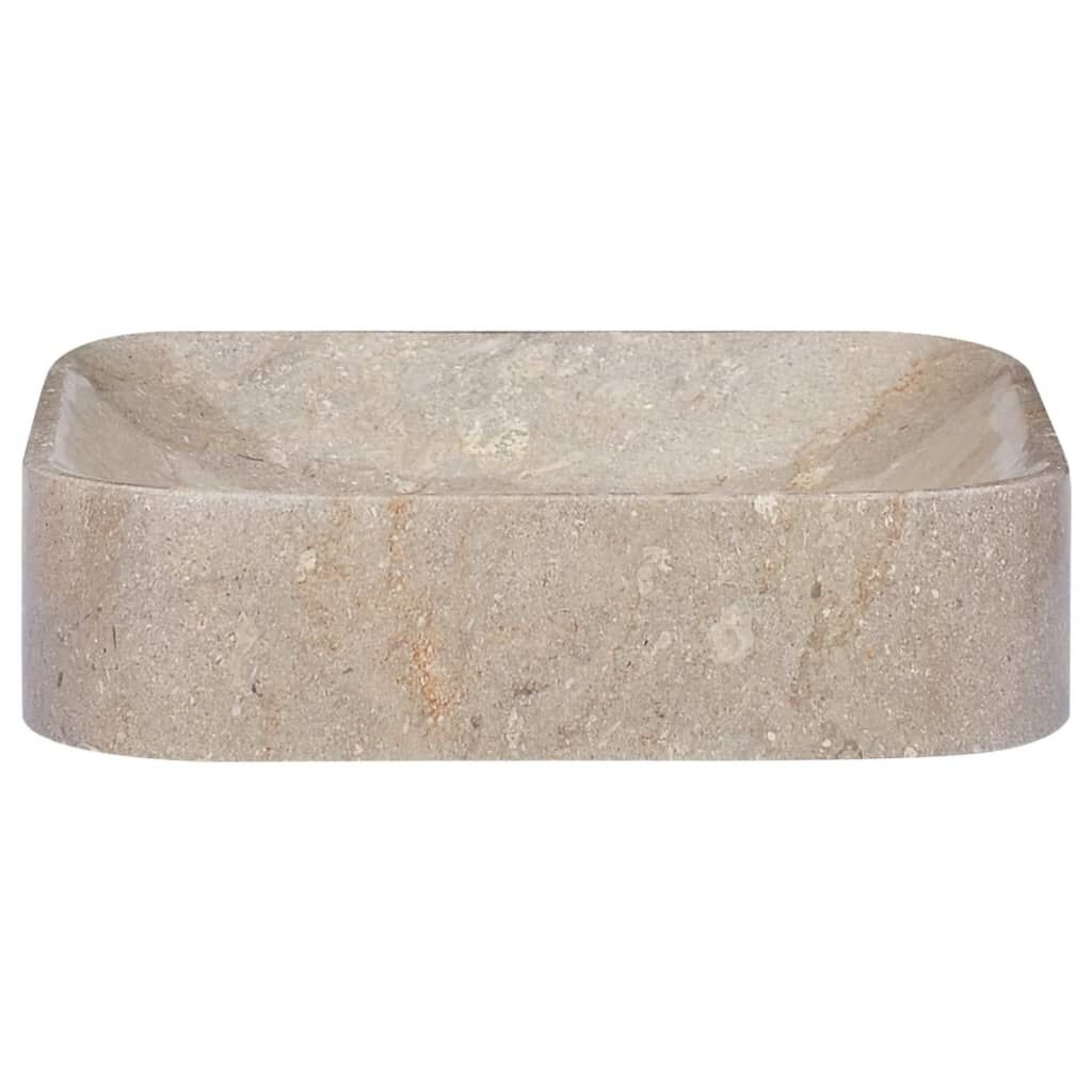 vidaXL Marmer Gootsteen 40x40 cm Grijs - Hoekschade - 64% Korting!