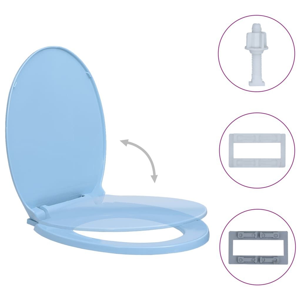 Blauwe Toiletbril Ovaal Soft-Close - 35% Korting!