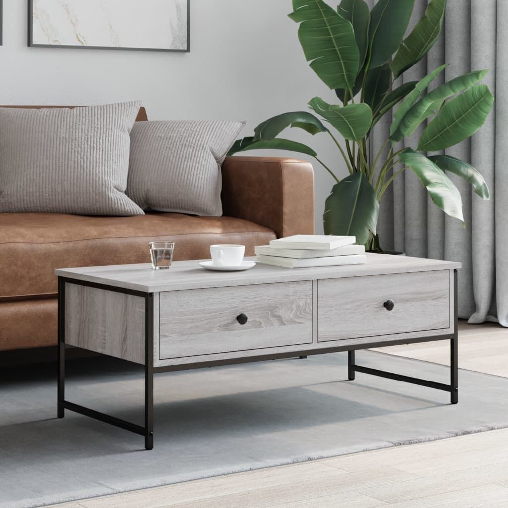 Salontafel Grijs Sonoma Eiken - 101cm - 35% Korting!