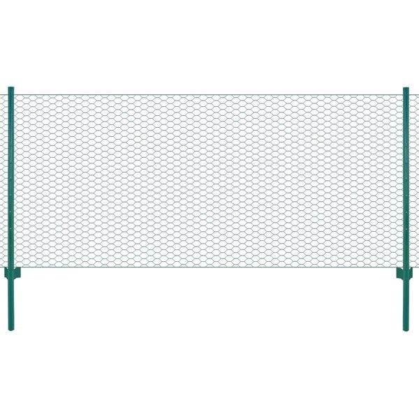 Draadgaashek met Palen 25x0,75m Groen -35% Korting!