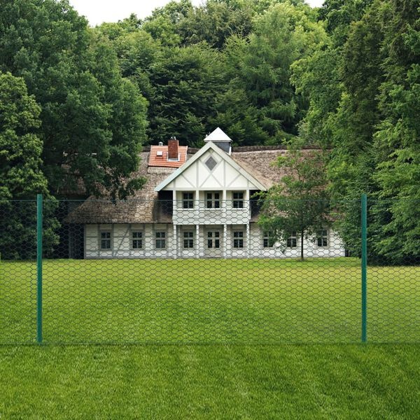 Draadgaashek met Palen 25x0,75m Groen -35% Korting!