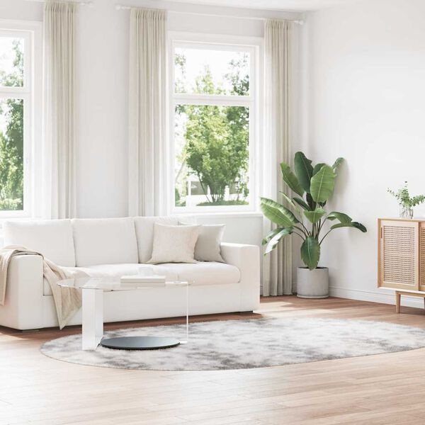 vidaXL Hoogpolig Vloerkleed Zilvergrijs 300x200 cm - 35% Korting!