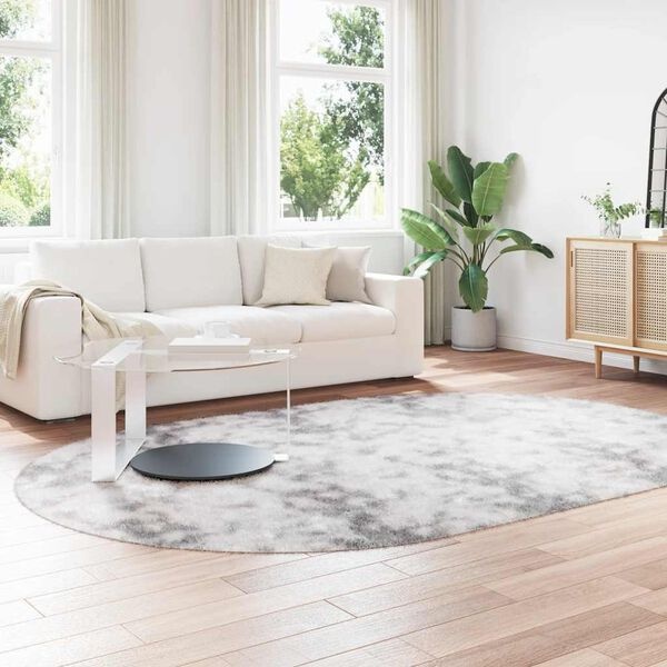 vidaXL Hoogpolig Vloerkleed Zilvergrijs 300x200 cm - 35% Korting!