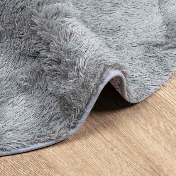 vidaXL Hoogpolig Vloerkleed Zilvergrijs 300x200 cm - 35% Korting!