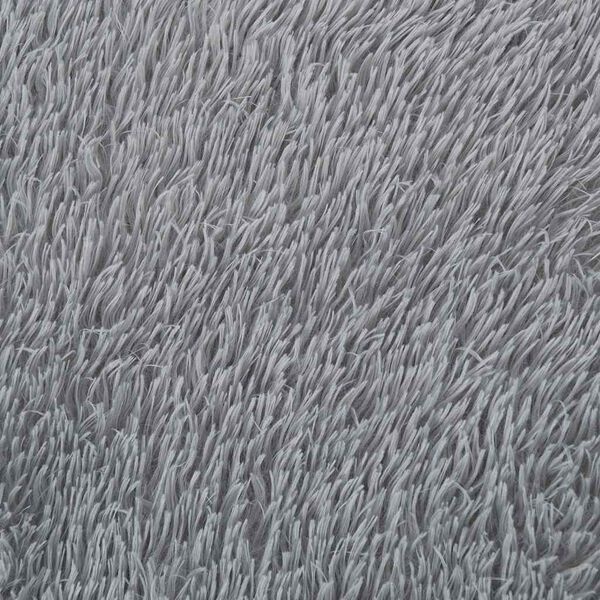 vidaXL Hoogpolig Vloerkleed Zilvergrijs 300x200 cm - 35% Korting!