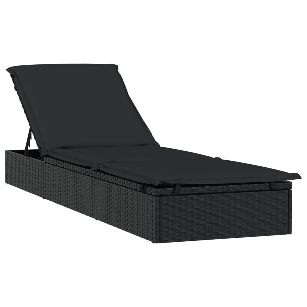 Ligbed met Kussen - vidaXL - Zwart - 35% Korting!