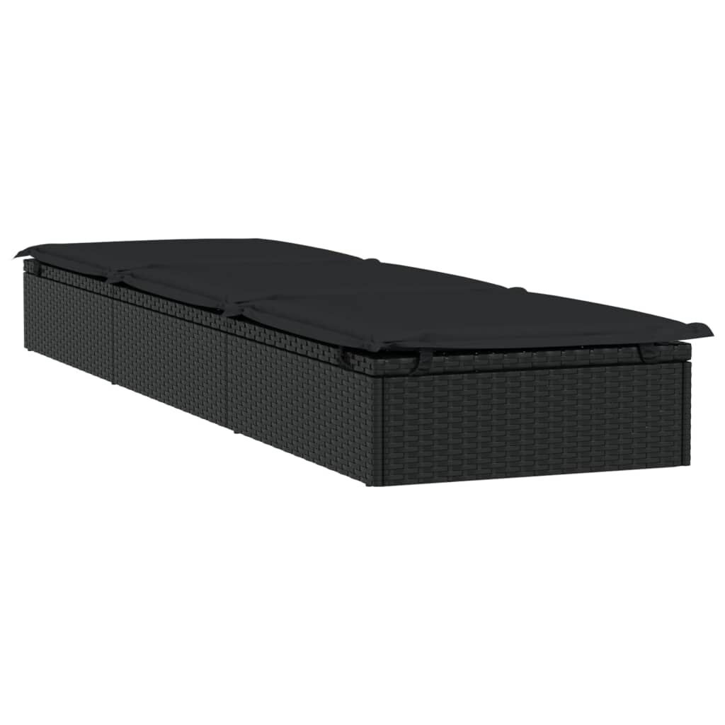 Ligbed met Kussen - vidaXL - Zwart - 35% Korting!