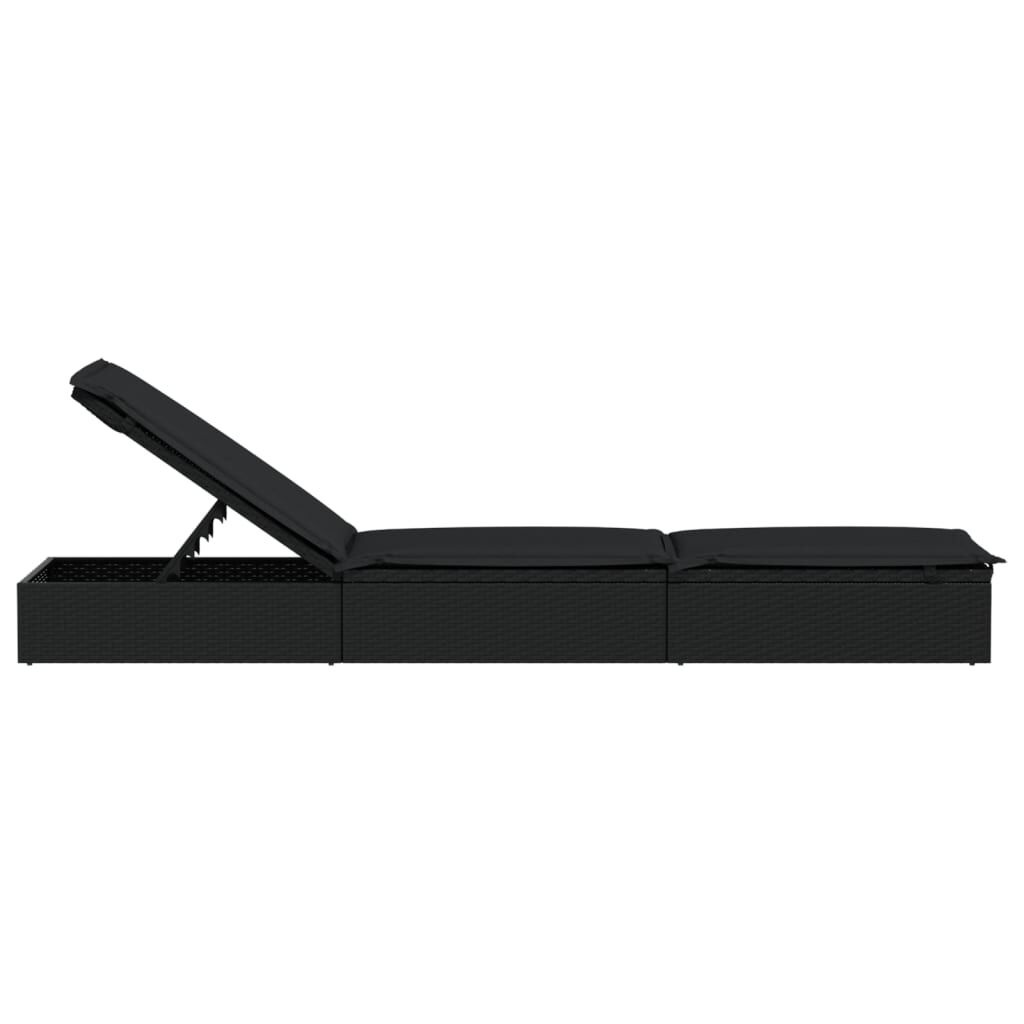 Ligbed met Kussen - vidaXL - Zwart - 35% Korting!