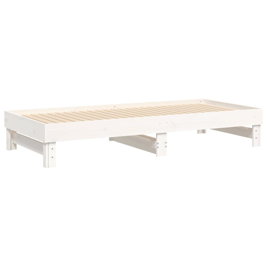 vidaXL Uitschuifbare Slaapbank Grenen Wit - 2x 90x200 cm - 35% Korting!