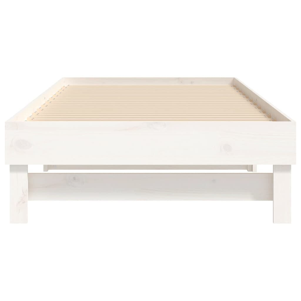 vidaXL Uitschuifbare Slaapbank Grenen Wit - 2x 90x200 cm - 35% Korting!