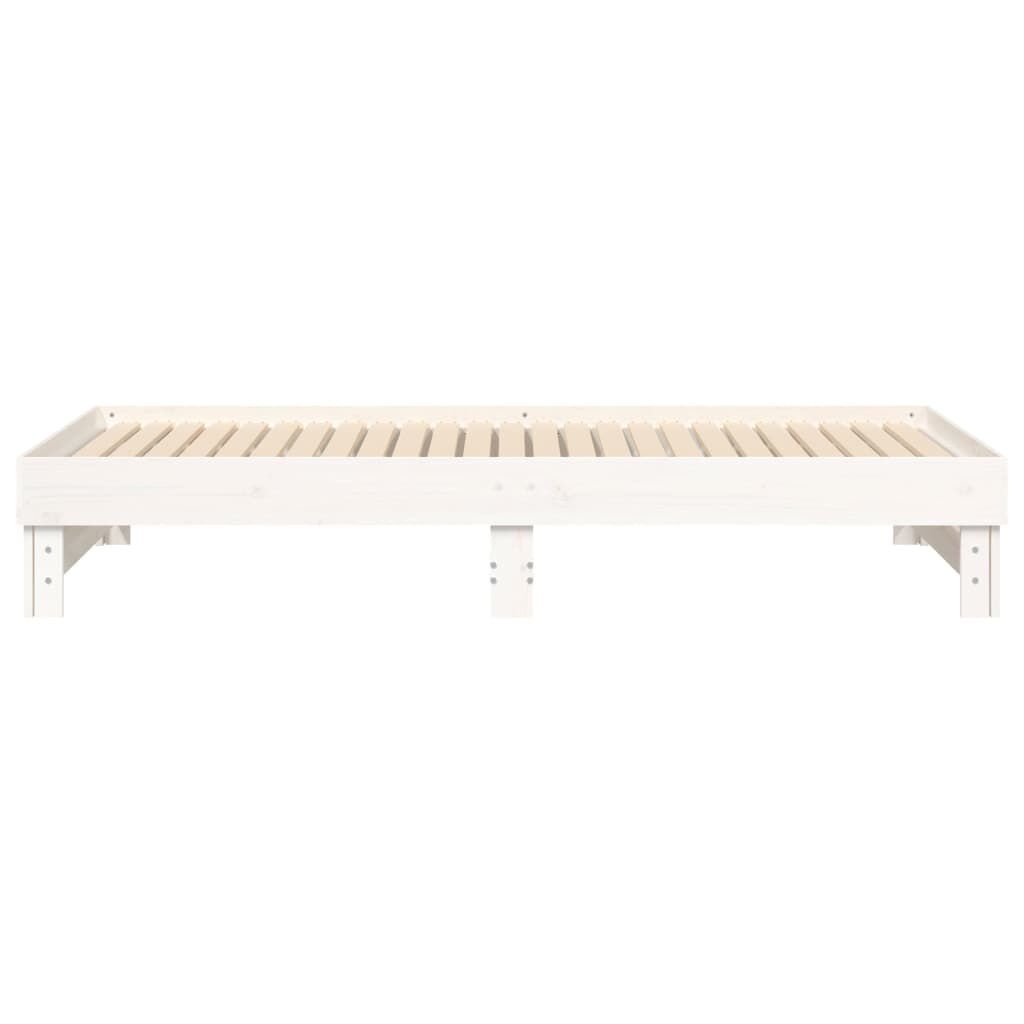 vidaXL Uitschuifbare Slaapbank Grenen Wit - 2x 90x200 cm - 35% Korting!