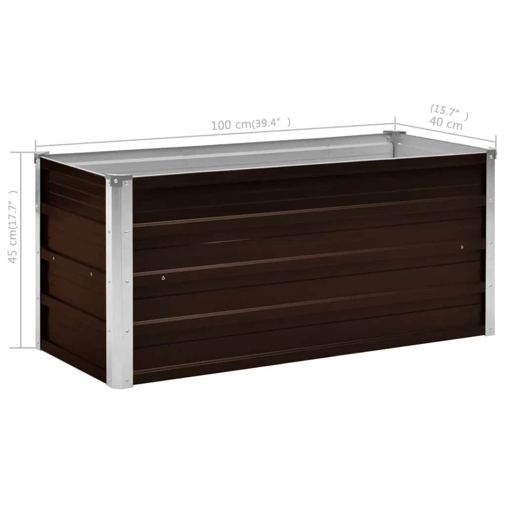 VidaXL Verhoogde Plantenbak 100cm - Bruin - 50% Korting! (Deukje)