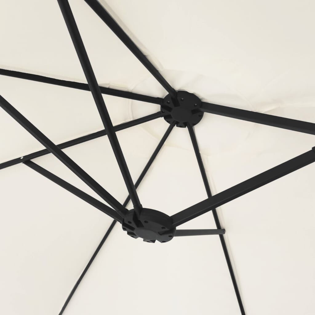 vidaXL Dubbele Parasol 449cm Zandwit - 35% Korting!