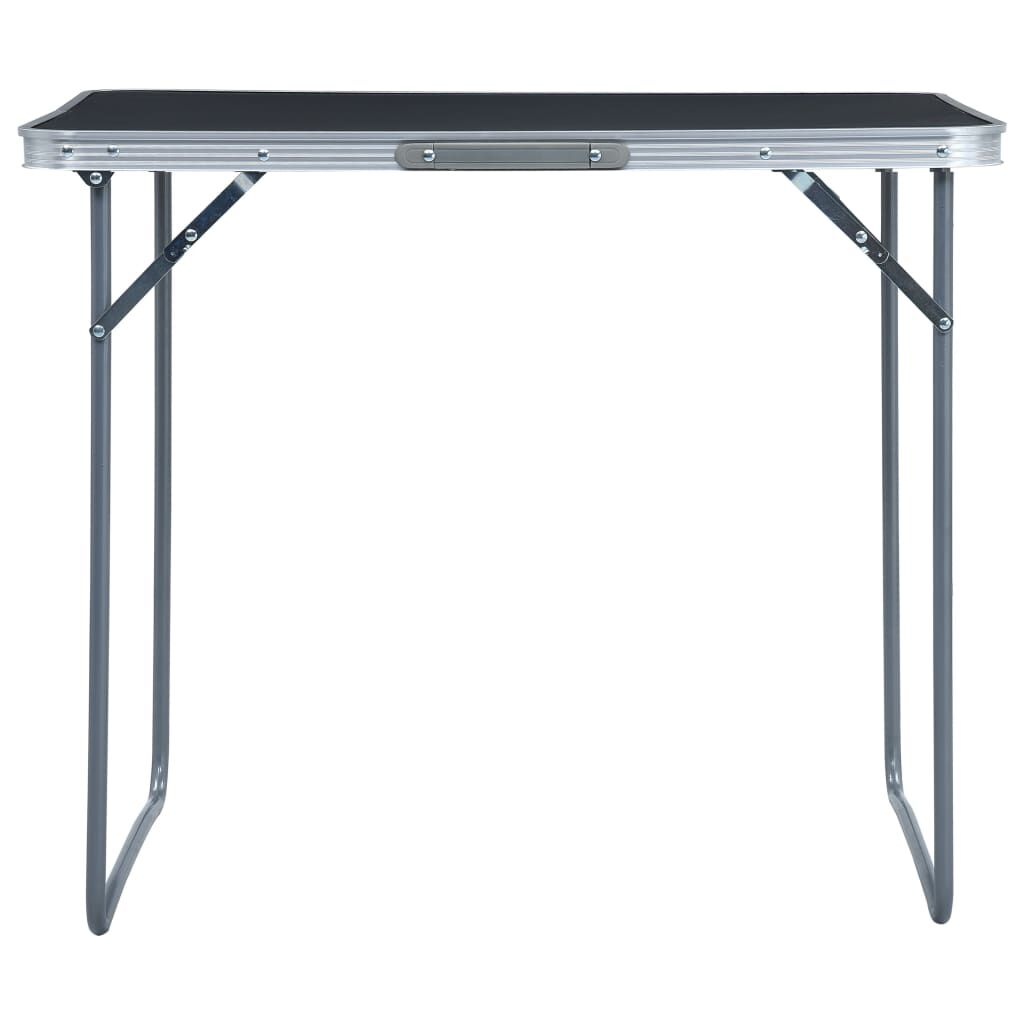 vidaXL Campingtafel Inklapbaar 80x60 Grijs - 35% Korting!