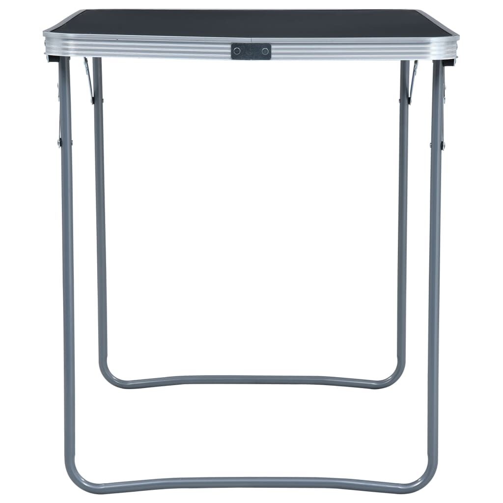 vidaXL Campingtafel Inklapbaar 80x60 Grijs - 35% Korting!