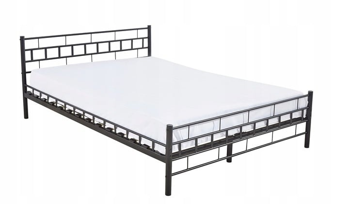Metalen Bedframe 180x200 Zwart + Lattenbodem - 45% Korting!