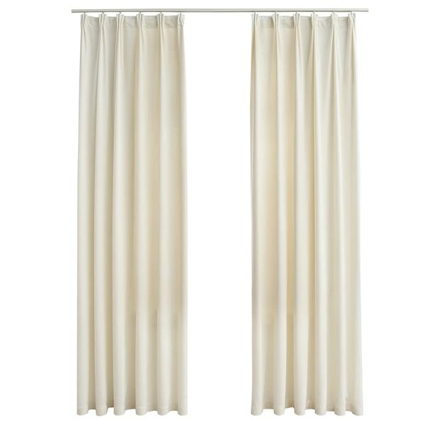 vidaXL Verduisterende Gordijnen Crème 140x175cm - 35% Korting!