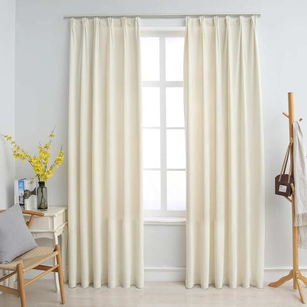 vidaXL Verduisterende Gordijnen Crème 140x175cm - 35% Korting!