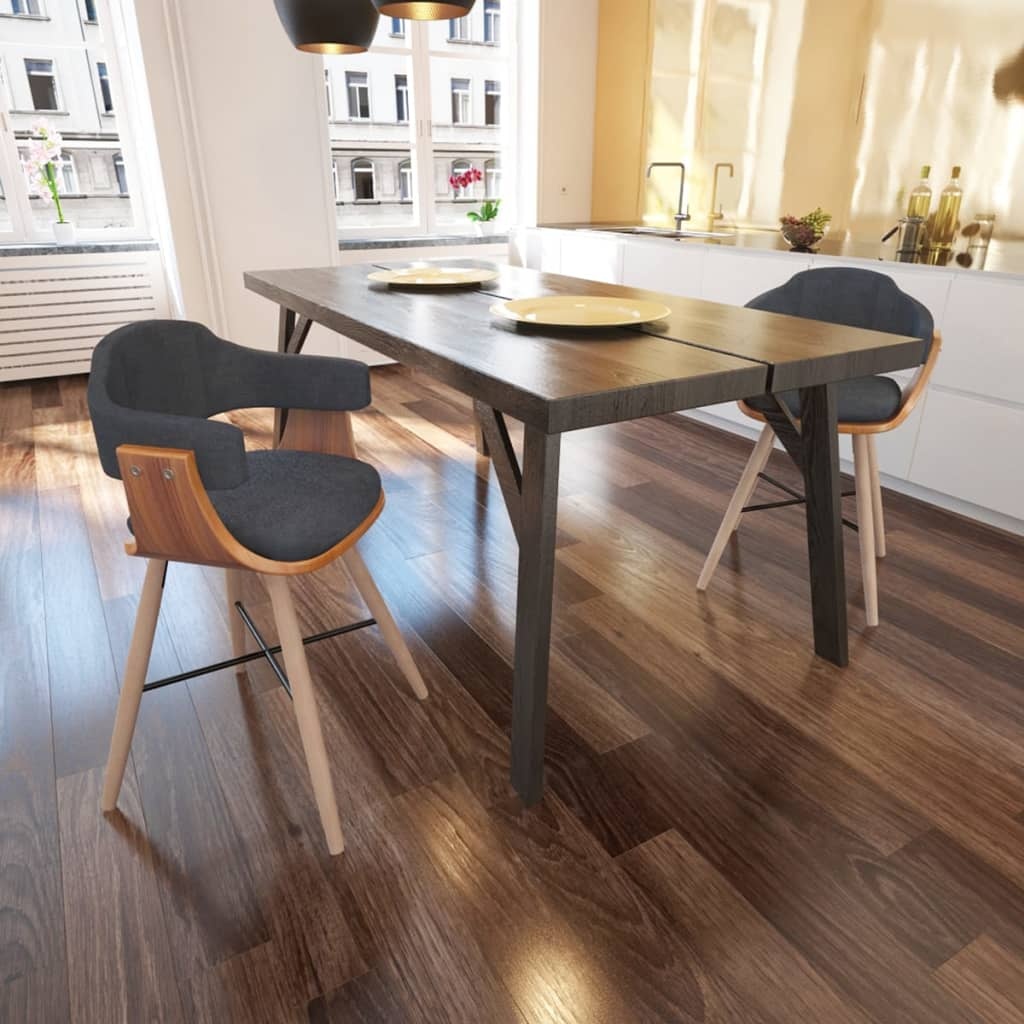 vidaXL Eetkamerstoelen (2x) Donkergrijs - 41% Korting!
