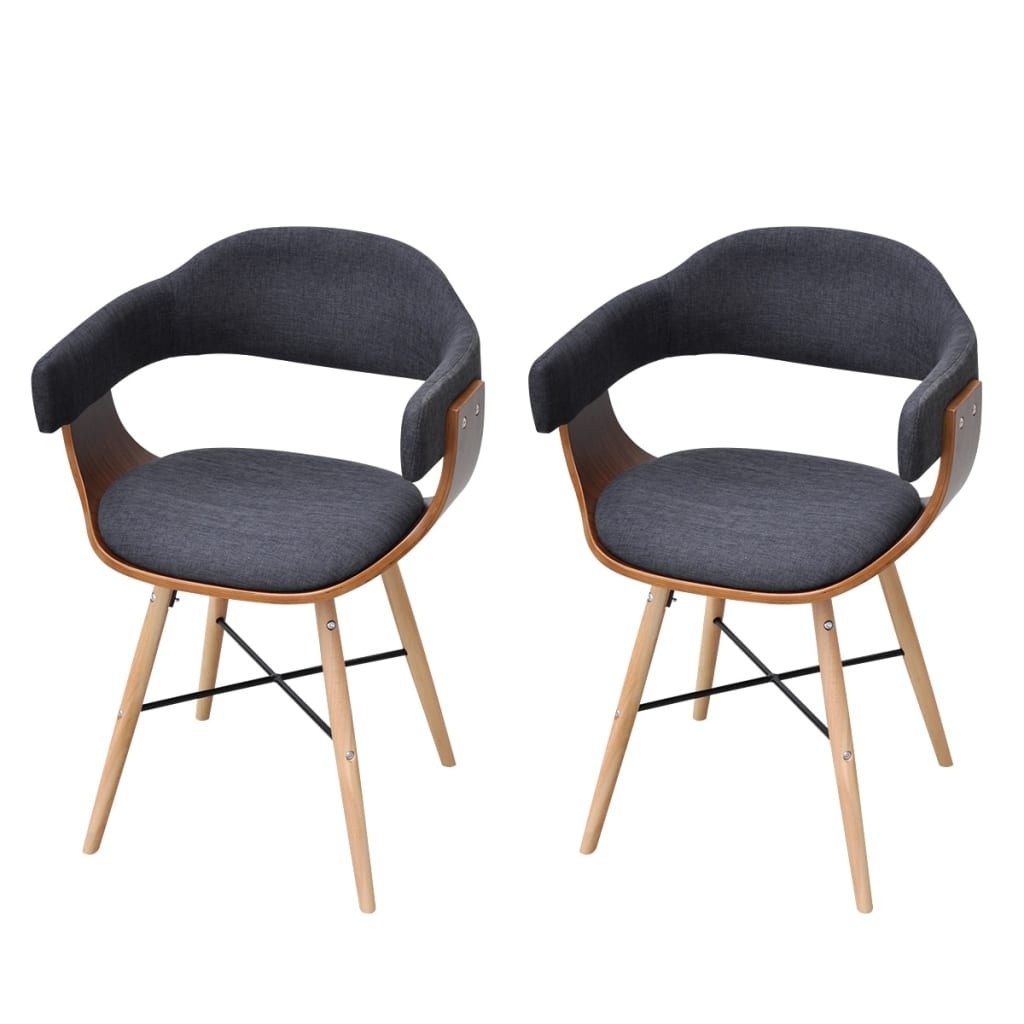 vidaXL Eetkamerstoelen (2x) Donkergrijs - 41% Korting!