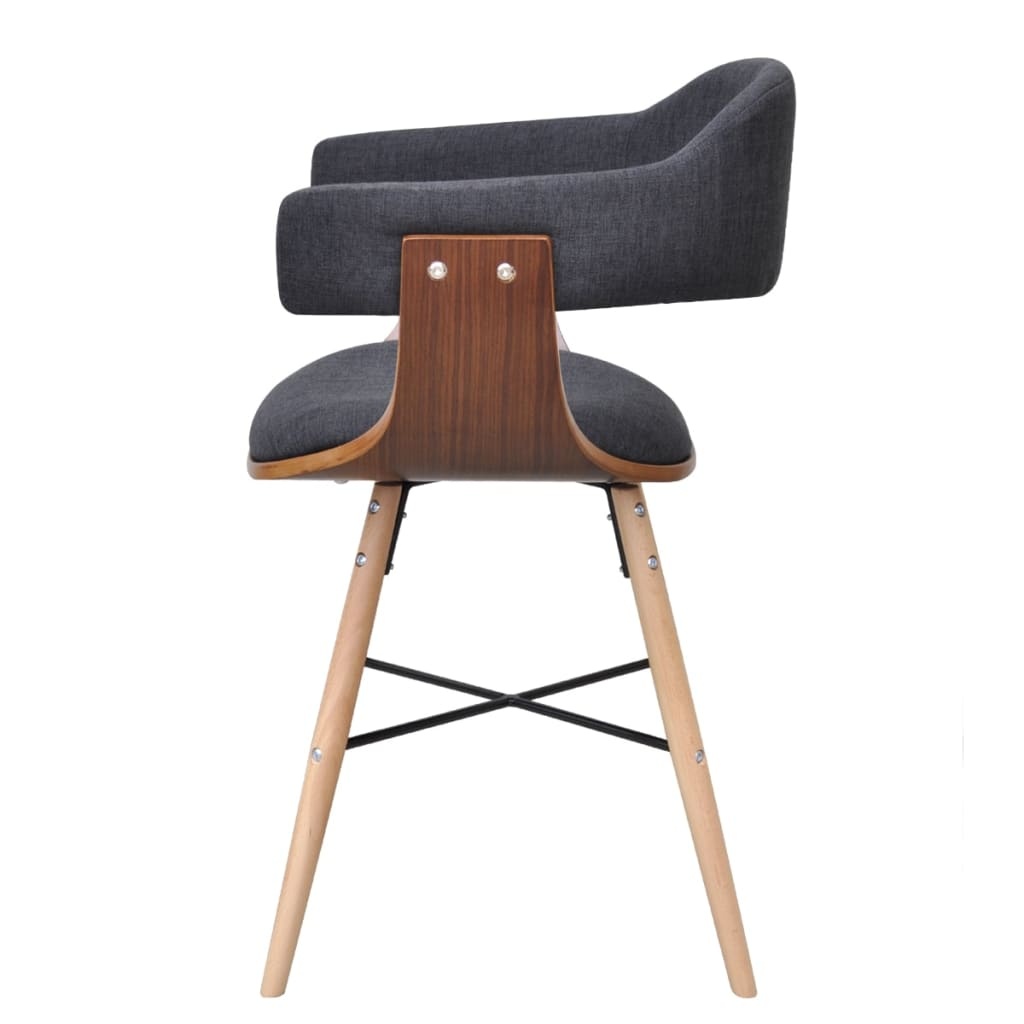 vidaXL Eetkamerstoelen (2x) Donkergrijs - 41% Korting!