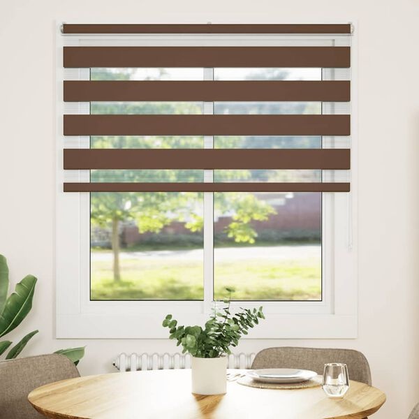 Zebra rolgordijn bruin 130x150cm - 35% Korting!