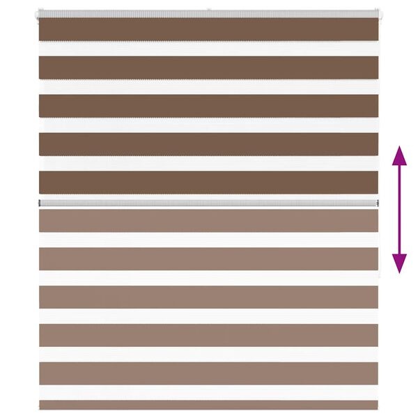 Zebra rolgordijn bruin 130x150cm - 35% Korting!