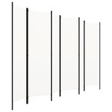 Kamerscherm 6 Panelen Wit 300x180cm - 35% Korting!