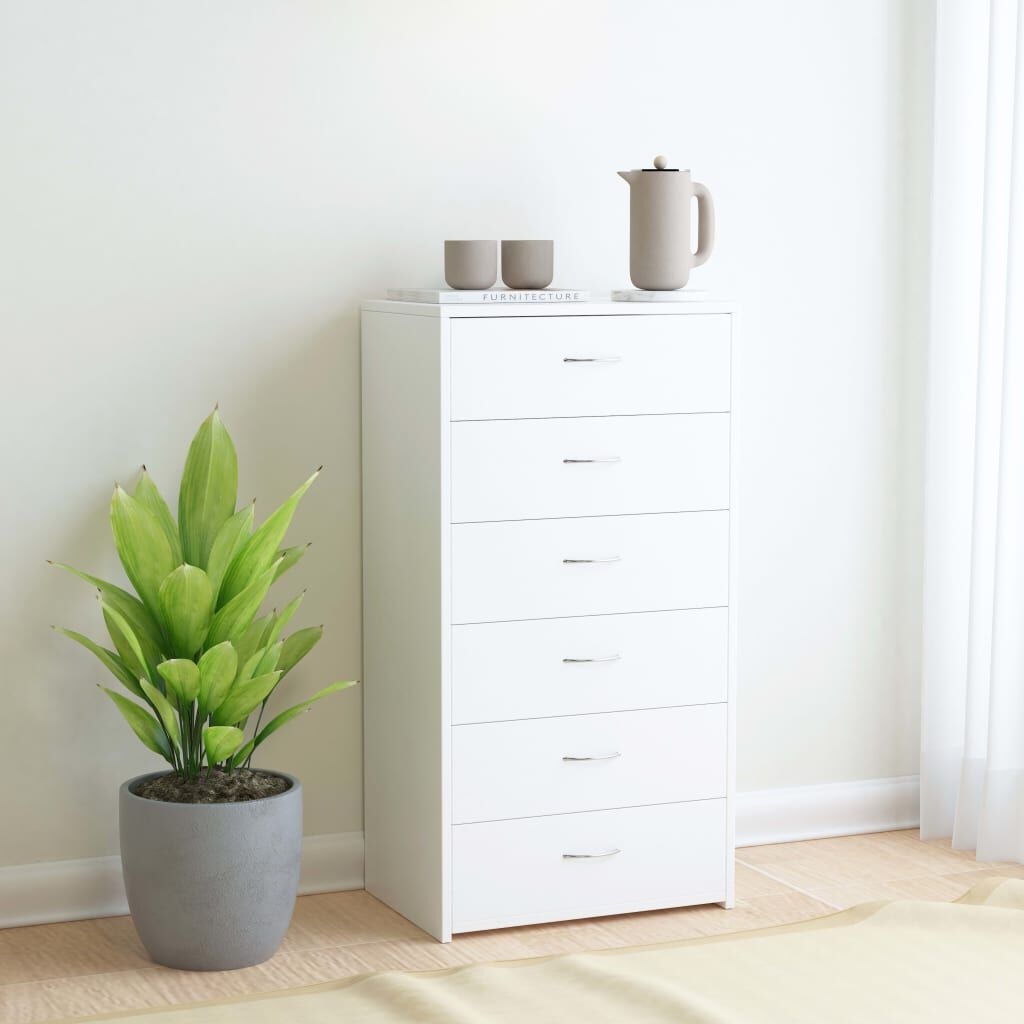 VidaXL Dressoir Wit 50x34x96cm - 55% Korting! (Beschadigd)