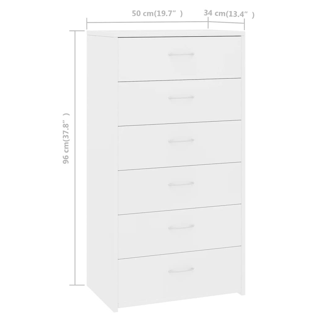 VidaXL Dressoir Wit 50x34x96cm - 55% Korting! (Beschadigd)