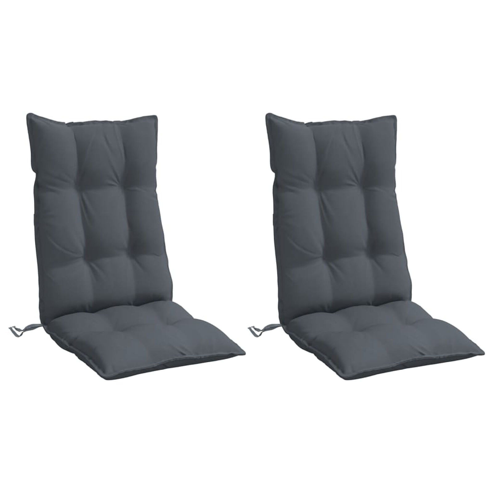 vidaXL Stoelkussens Hoge Rug Antraciet (2 st) - 35% Korting!