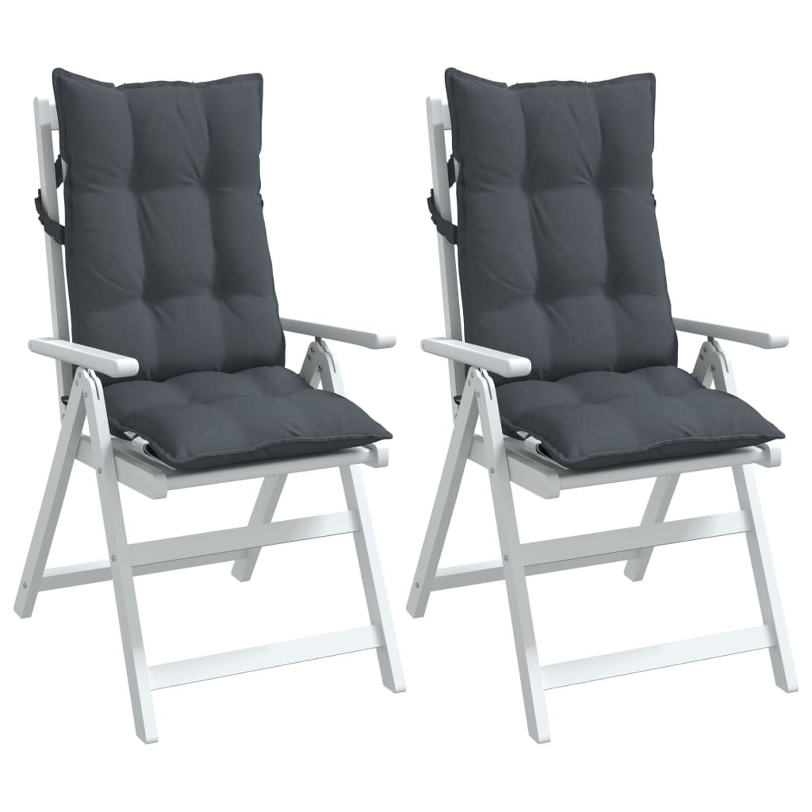 vidaXL Stoelkussens Hoge Rug Antraciet (2 st) - 35% Korting!