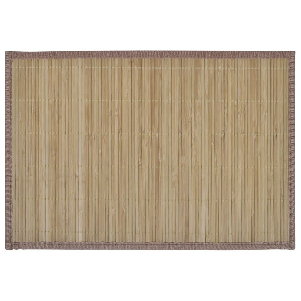vidaXL Bamboe Placemats (6 st) Bruin - 55% Korting!