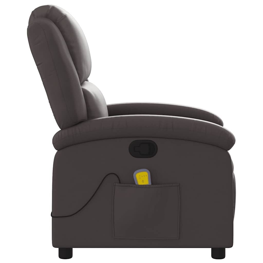 vidaXL Massagestoel Leer Donkerbruin -35% Korting!