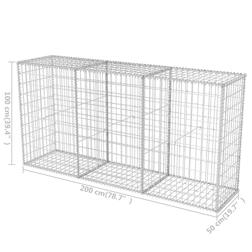 vidaXL Gabion Mand 200x50x100cm - 65% Korting!