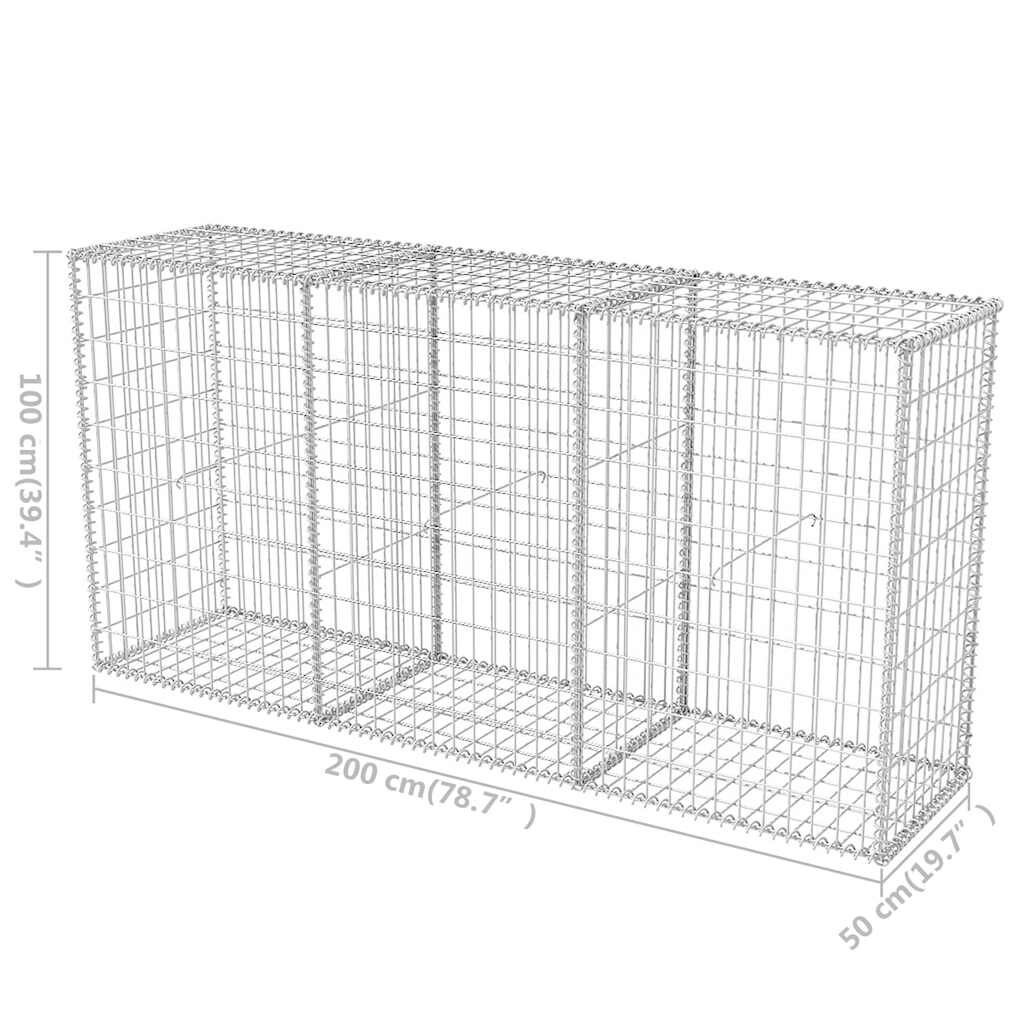 vidaXL Gabion Mand 200x50x100cm - 65% Korting!