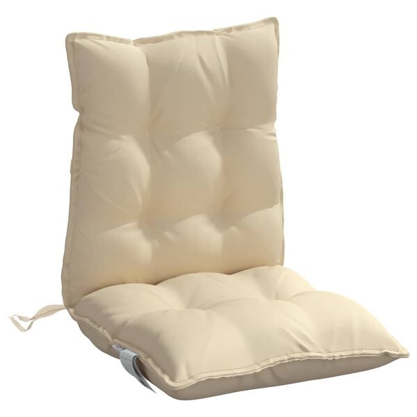 vidaXL Stoelkussens (2x) Beige - Lage Rug - 35% Korting!