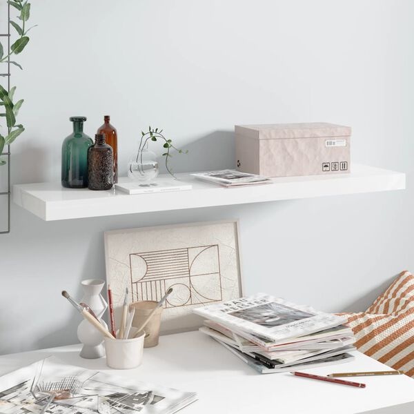 Wandschap Wit Hoogglans 90cm - 42% Korting!
