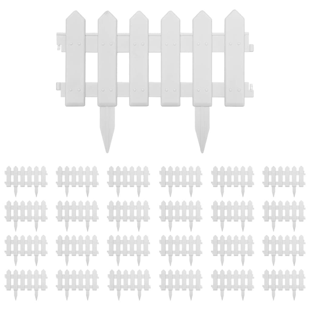 VidaXL Gazonranden 25 stuks, 10m wit - 42% Korting!