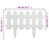VidaXL Gazonranden 25 stuks, 10m wit - 42% Korting!
