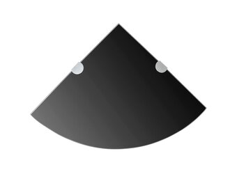 Hoekplank Glas Zwart 25x25cm - 42% Korting!