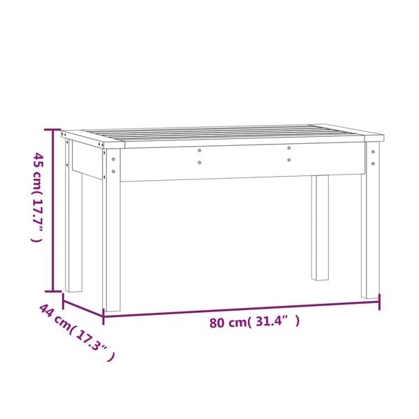 Tuinbank Grenenhout Wit 80cm - Retourdeal! 35% Korting