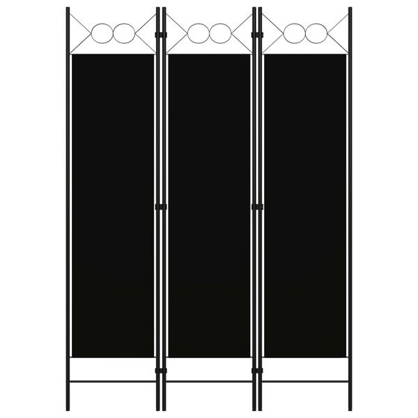 Kamerscherm 3 Panelen Zwart 120x180cm - 40% Korting!