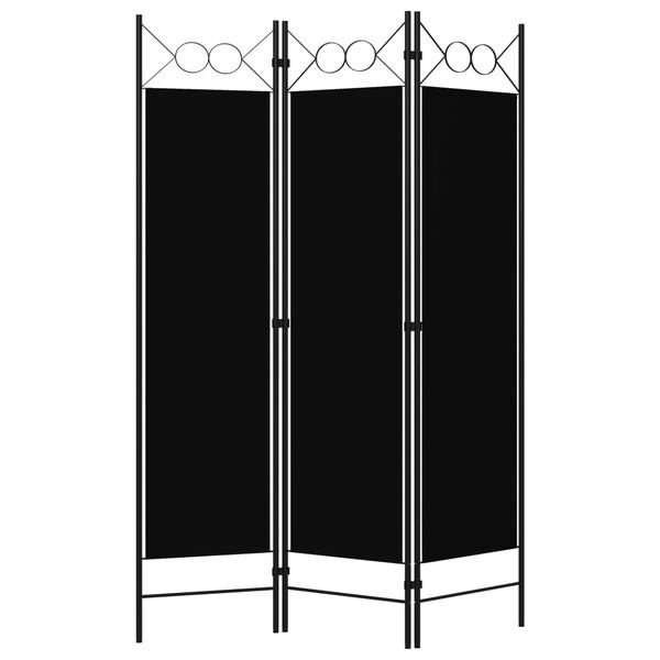 Kamerscherm 3 Panelen Zwart 120x180cm - 40% Korting!