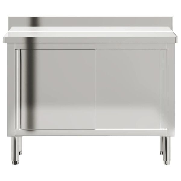 vidaXL Keukenwerktafel RVS Schuifdeuren -60%