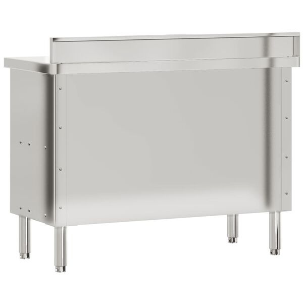 vidaXL Keukenwerktafel RVS Schuifdeuren -60%