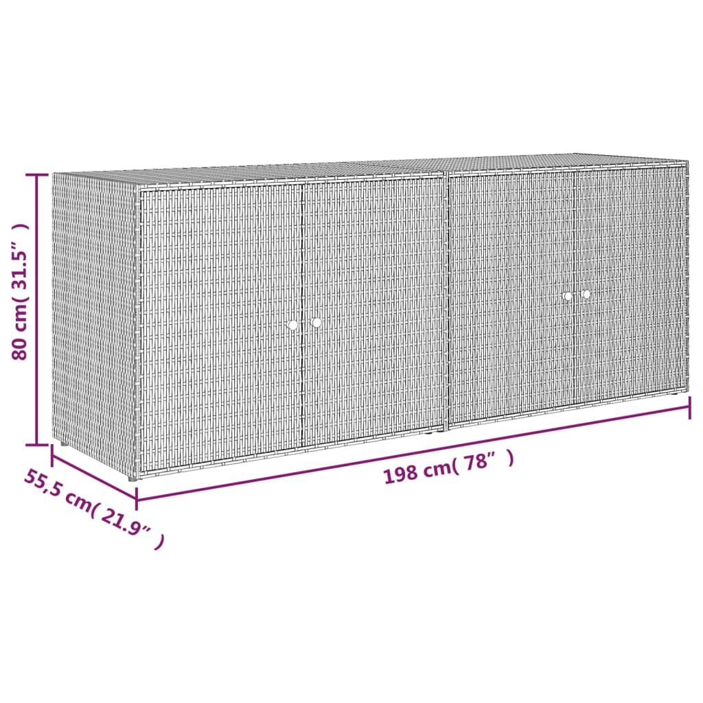 vidaXL Tuinkast Grijs 198cm - 55% Korting! (Lichte Schade)