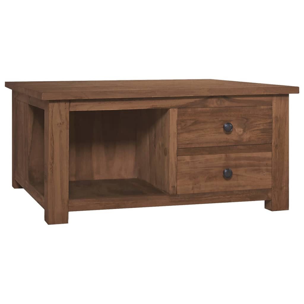 Teakhouten Salontafel 68x68 - 35% Korting! Massief & Uniek