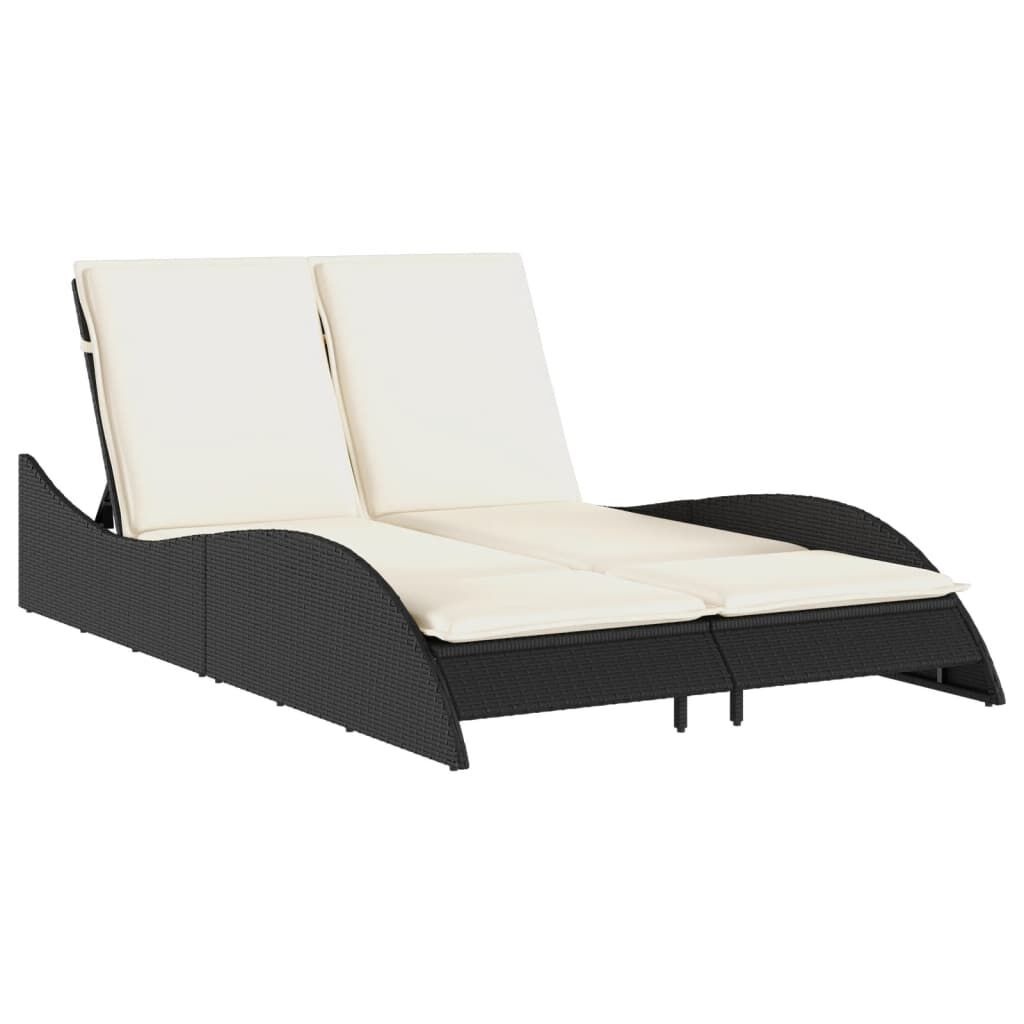 Ligbed met Kussens Zwart - vidaXL - 35% Korting!