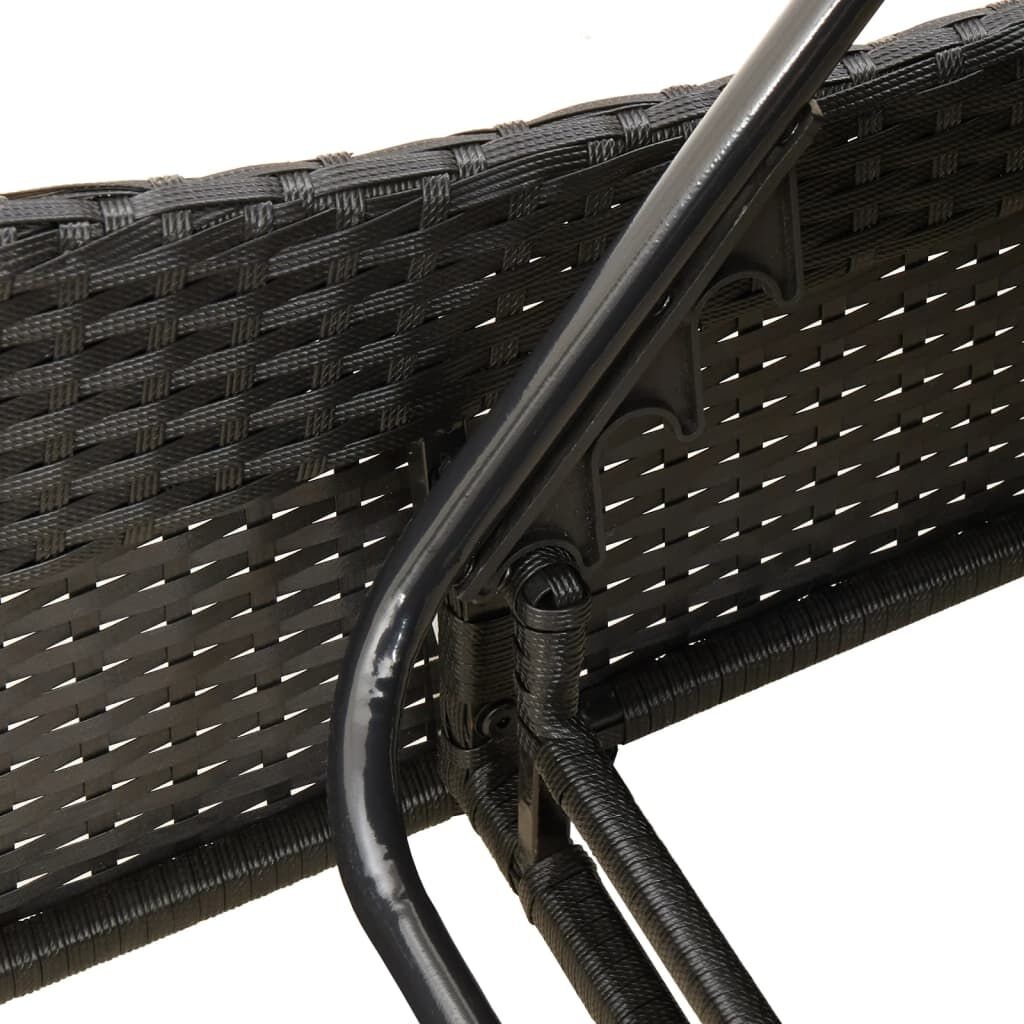Ligbed met Kussens Zwart - vidaXL - 35% Korting!